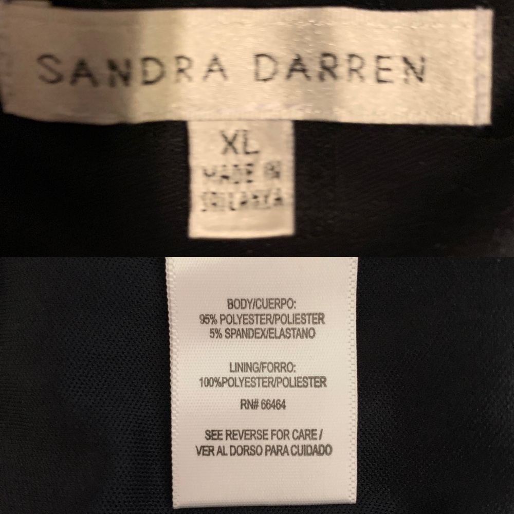 NWT Sandra Darren  Navy White Jumpsuit Size XL - Picture 8 of 8